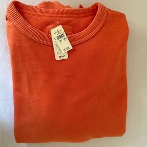 Aerie Keep It Light Crew Sweatshirt Mango Small
